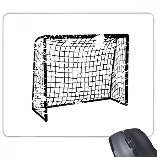 beatChong Schwarz-Fußball-Tür-Netz-Muster Anti-Rutsch-Gummi Mousepad Spiel Büro Mauspad Geschenk von beatChong