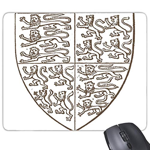 beatChong Schwarz Weiß Barock Art Shield Lion Illustration Muster Rechteck Griffige Gummi Mousepad Spiel Mauspad Geschenk von beatChong