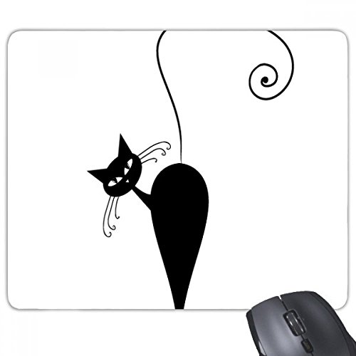 beatChong Schwarze Katze Come Back Halloween Animal Art Silhouette Rectangle Griffige Gummi Mousepad Spiel Mauspad Geschenk von beatChong