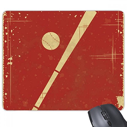 beatChong Sport Baseball Illustration Rot Muster Anti-Rutsch-Gummi Mousepad Spiel Büro Mauspad Geschenk von beatChong