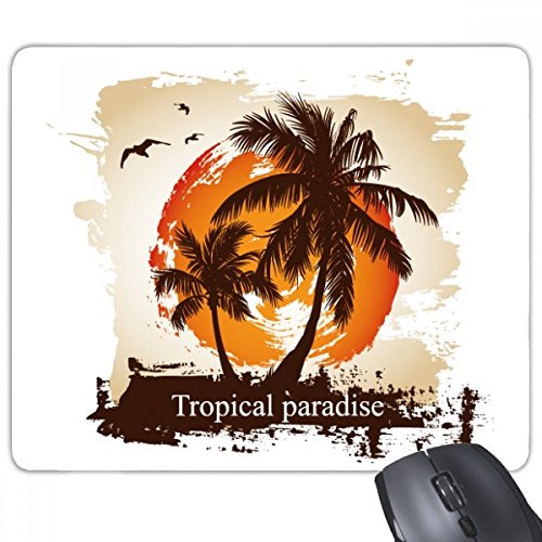 beatChong Strand Kokosnuss-Baum-Muster Illustration Griffige Gummi Mousepad Spiel Büro Mauspad Geschenk von beatChong