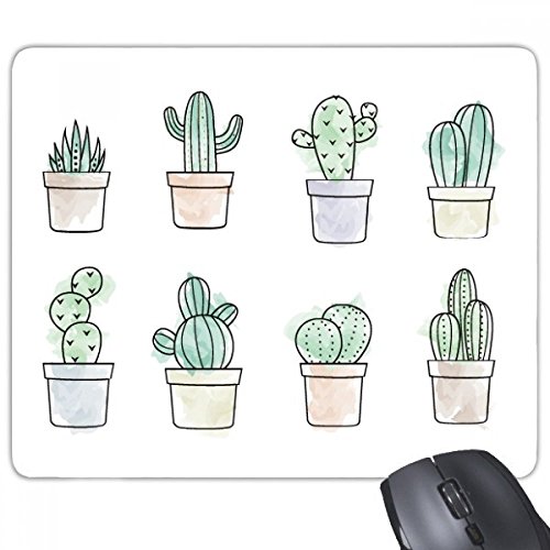 beatChong Succulents Muster Kaktus Topfpflanze Illustration Griffige Gummi Mousepad Spiel Büro Mauspad Geschenk von beatChong