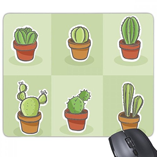 beatChong Sukkulente Kaktus Topfpflanze Illustration Muster Anti-Rutsch-Gummi Mousepad Spiel Büro Mauspad Geschenk von beatChong