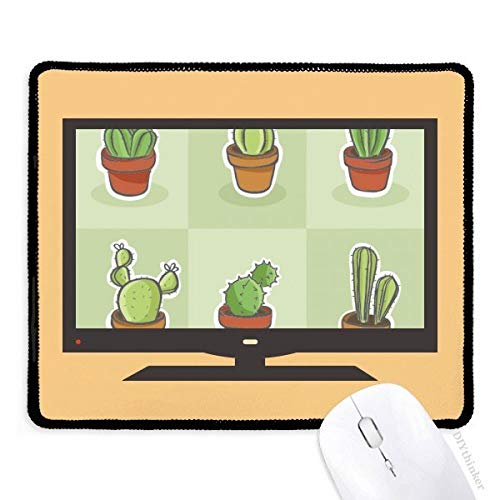 beatChong Sukkulente Kaktus Topfpflanze Illustration Muster Computer-Maus-Pad Anti-Rutsch-Gummi Mousepad Spiel Büro von beatChong