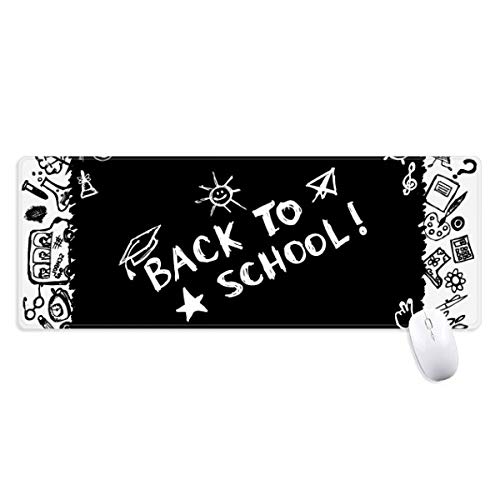 beatChong Tafel Graffiti Schulart- Silhouette Griffige Mousepad Große Erweiterte Spiel Büro titched Kanten Computer-Mat Geschenk von beatChong