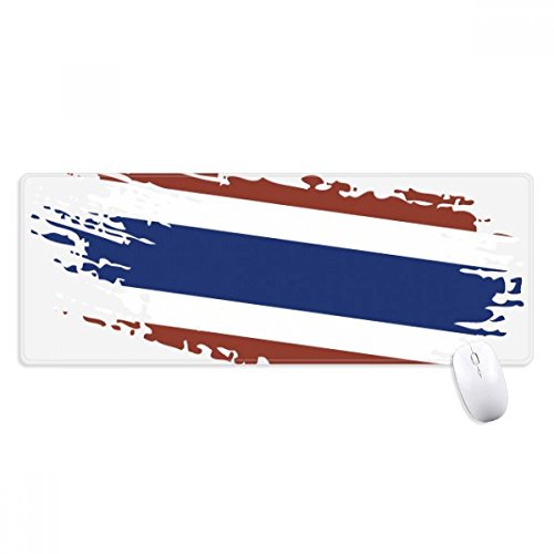 beatChong Thai Bangkok Thailand Flag Art Illustration Griffige Mousepad Große Erweiterte Spiel Büro titched Kanten Computer-Mat Geschenk von beatChong