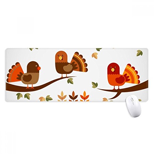 beatChong Thanksgiving Day Cartoon-Muster Griffige Mousepad Große Erweiterte Spiel Büro titched Kanten Computer-Mat Geschenk von beatChong