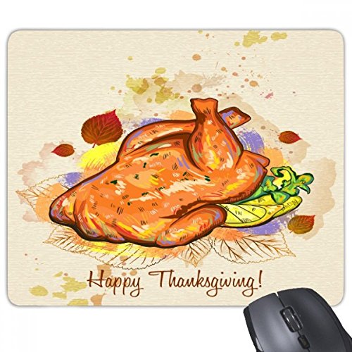 beatChong Thanksgiving Day Türkei Muster Rechteck Griffige Gummi Mousepad Spiel Mauspad Geschenk von beatChong