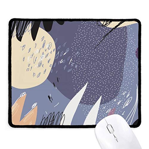 beatChong Violet Zusammenfassung Pflanzen Kunst Muster Griffige Mousepad Spiel Büro Schwarz genähte Kanten Geschenk von beatChong