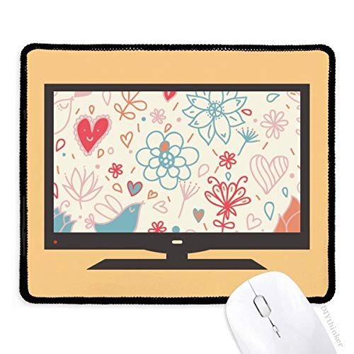 beatChong Vogel-Blumen-Pflanze Farbe Computer-Maus-Pad Anti-Rutsch-Gummi Mousepad Spiel Büro von beatChong