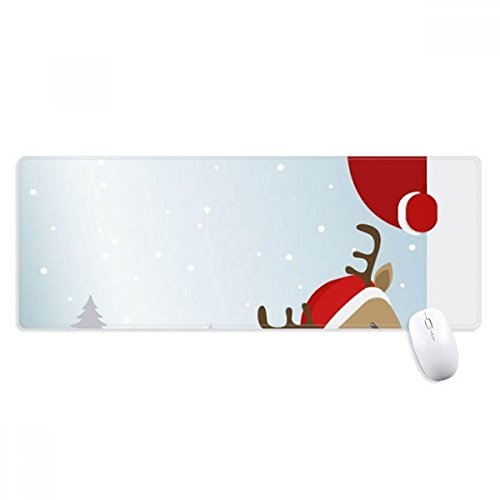 beatChong Weihnachten Weihnachtsmann Elk Peep Neujahr Griffige Mousepad Große Erweiterte Spiel Büro titched Kanten Computer-Mat Geschenk von beatChong