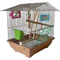 Hoei Vintage Vogelkäfig, Japan, 15"cm Mit Zubehör Futterhäuschen, Vogel, Käfig von beatriceupholsteryny