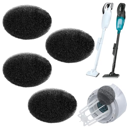 Beaufan 4 Pack Schaumstofffilter Kompatibel mit Makita CL100/ 106/180/ 183/ DCL180 Akku-Staubsauger von beaufan
