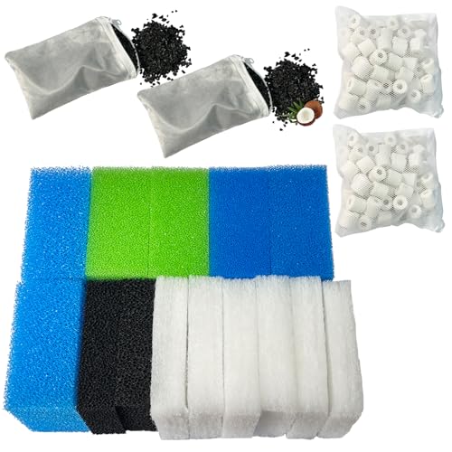 beaufan Aquarium Filter Medien Set Kompatibel mit Juwel Bioflow 3.0 M (2 Blaue Feinstsponge, 2 Blaue Grobsponge, 2 grüne Sponge, 2 Aktivkohle-Sponge, 6 Filterwatte, 2 Kohlefilter, 2 Kerami beaufan Aquarium Filter Medien Set Kompatibel mit Juwel Bioflow 3.0 M (2 Blaue Feinstsponge, 2 Blaue Grobsponge, 2 grüne Sponge, 2 Aktivkohle-Sponge, 6 Filterwatte, 2 Kohlefilter, 2 Kerami von beaufan