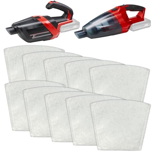 beaufan 10er-Pack Filterbeutel Kompatibel mit Einhell Power X-Change TE-VC 18 Li-Solo & TE-HV 18/06 Li-Solo Kabelloser Handstaubsauger von beaufan