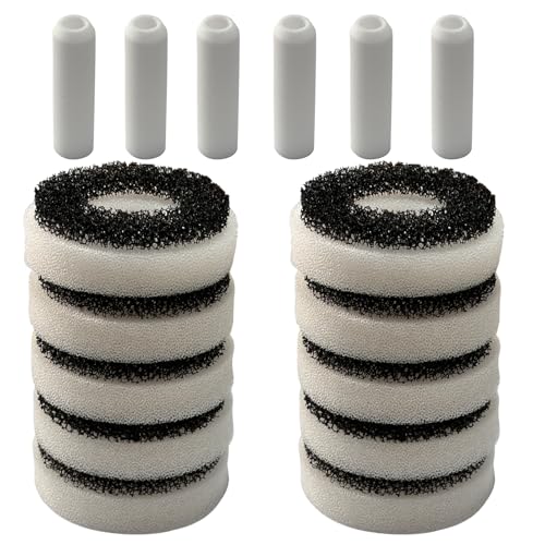 Beaufan Schaumstoff und Kohlering Filter Set Kompatibel mit Allen Biorb Aquarien Enthält Kohlefilter 10 Stück, Schaumstofffilter 10 Stück, Luftstein 6 Stück von beaufan