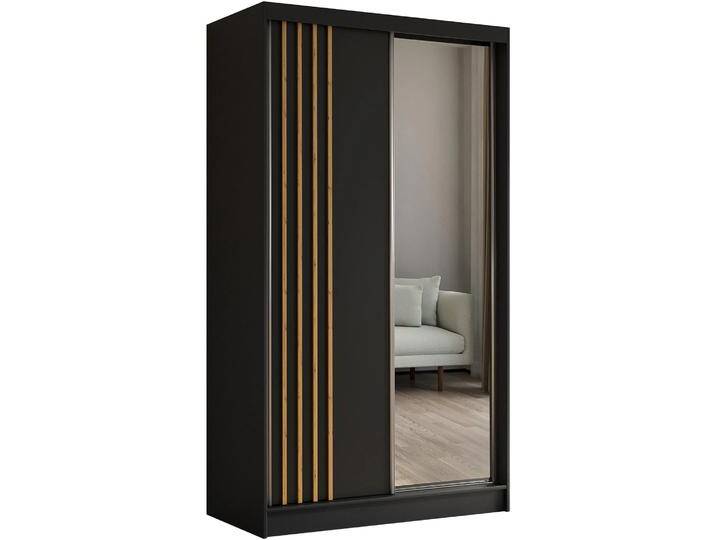 Schiebetürenschrank mit Spiegel NELA Nein, Schwarzeiche Artisan, 120 Cm von beautysofa