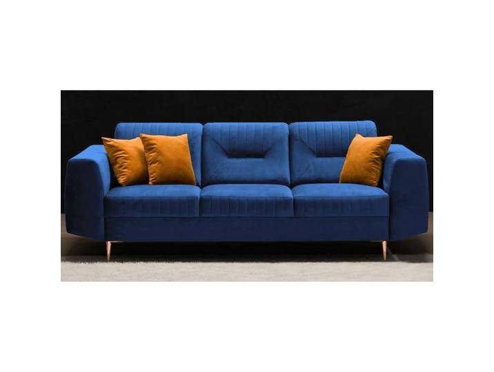 Sofa VENEZIA 3-Sitzer Bluvel 86, Kupferfarbig von beautysofa