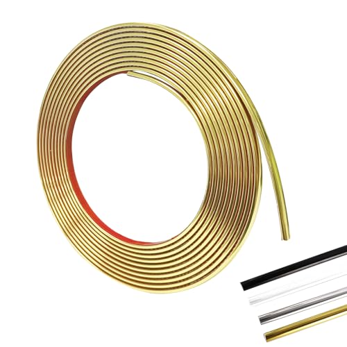 Zierleisten Selbstklebend, 12m*8mm*2.8mm PVC Wandleisten Selbstklebend, Zierleiste Selbstklebend, Deckenleisten Eckleiste Selbstklebend Geeignet für Wand, Schrank, Badezimmer, Schlafzimmer(Gold-12M) Zierleisten Selbstklebend, 12m*8mm*2.8mm PVC Wandleisten Selbstklebend, Zierleiste Selbstklebend, Deckenleisten Eckleiste Selbstklebend Geeignet für Wand, Schrank, Badezimmer, Schlafzimmer(Gold-12M) von bechoanigel