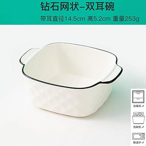 4er Set Auflaufform Keramik, 400ML Kleine Auflaufform Keramikm Quadratische Backformen, für Heißluftfritteuse, Backofen, Mikrowellenherd 14.20 x 13 x 5.40cm (Vertikale Linien) von bechoanigel
