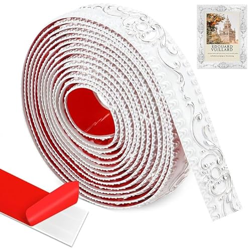 Wandleisten Selbstklebend 500cm*3.6cm*6mm, Weiß Silber 3D Stuckleisten Decke, Deckenleisten Selbstklebend Wandleisten, Wandleiste Zierleisten Selbstklebend für TüRrahmen, Decken, Heimdekoration (C) Wandleisten Selbstklebend 500cm*3.6cm*6mm, Weiß Silber 3D Stuckleisten Decke, Deckenleisten Selbstklebend Wandleisten, Wandleiste Zierleisten Selbstklebend für TüRrahmen, Decken, Heimdekoration (C) von bechoanigel