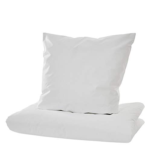 bedfine Milbenschutz Bettwäsche für Hausstauballergiker - Encasing Bettbezug 155x220cm und Kissenbezug 80x80cm, Milbenkotdicht von bedfine