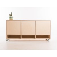 Box Dreifach Aktenschrank // Foolscap/Füße Esche Stirnholz Sockel Rollen - Birkensperrholz von bee9designshop