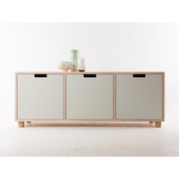 Oslo Forbo Niedriges Sideboard/Konsolenschrank Tv-Möbel Stauraum - Esche Füße Sockel Räder Birkensperrholz Design + Materialien Anpassen von bee9designshop