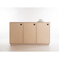 Oslo Sideboard // Konsolenschrank/Anrichte Aufbewahrungsschrank - Esche Füße Sockel Räder Birkensperrholz Design + Materialien Anpassen von bee9designshop