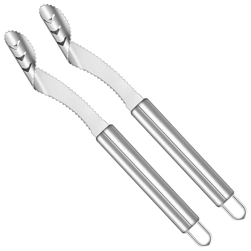 2 Stück Paprika Entkerner, Zucchini Entkerner, Pepper Corer, Edelstahl Chili Samenentferner, Pfefferentkerner Mit Scharfer Kante Gadget, Für Paprika, Apfel, Bananen von beejune