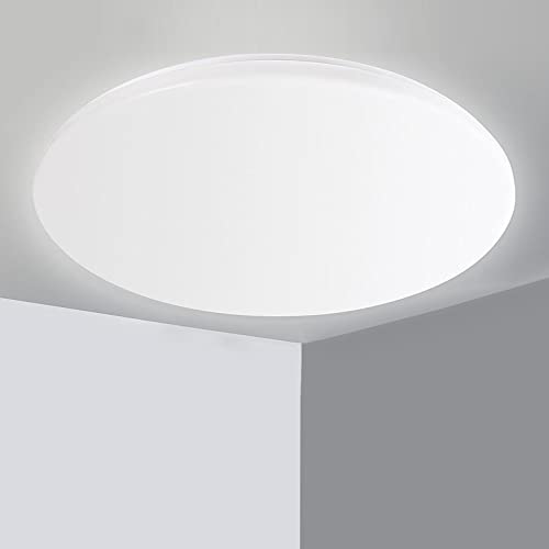 beek Led Deckenleuchte, 24W Deckenlampe Rund Wasserdicht, 6000K Lampe Deckenleuchten für Wohnzimmer Badezimmer Schlafzimmer Küche Flur Keller Balkon Ø 290*H24mm von beek