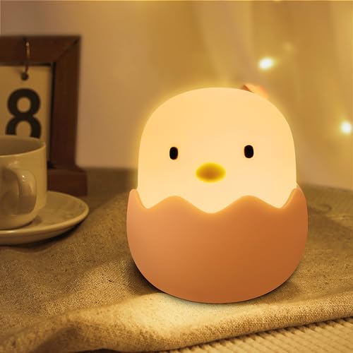 beek Nachtlicht Kinder Stilllicht, Silikon Nachttischlampe Eierschalenform Aufladbar Touch LED Dimmbar Tischlampe, Geschenke f¨¹r Kinderzimmer Baby M?dchen Junge von beek