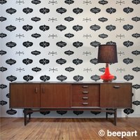 Mid Century-Inspirierte Wandaufkleber-Muster Abstrakte Mcm Vinyl-Wandsticker von beepart