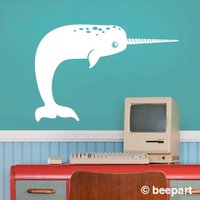 Narwal Vinyl Wand Aufkleber von beepart
