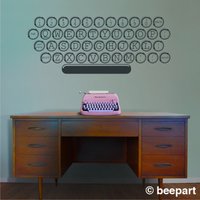 Vintage Schreibmaschine Vinyl Wand Aufkleber von beepart