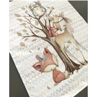 Be Froggy Decke Waldtiere Wunschfarbe Be Froggy Decke Waldtiere Wunschfarbe von befroggyDE