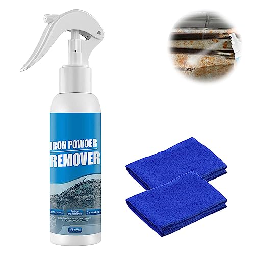 Iron Powder Remover for Car, Car Rust Removal Spray 100ml, Car Rust Remover Spray Metal Surface Chrome Paint Car Cleaning, Multifunctional Paint Cleaner (1 Pcs) von behound