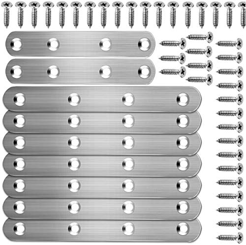 beihuazi® Flachverbinder Edelstahl Lochplatte Holzverbinder 9Stk Metallverbinder mit Schrauben für Hartholzkonstruktion und Holzgeländern von beihuazi