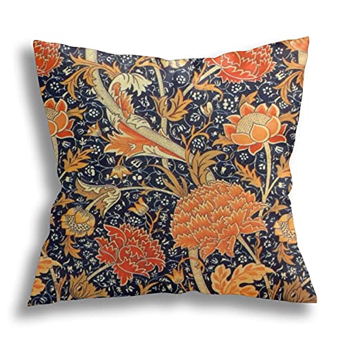 Kissenbezüge 45x45cm, William Morris Cray Flower Quadrat Kissenhülle Weiche Sofa Dekoratives Kissenbezüge Moderne Outdoor Kissenbezug, Für Büro, Schlafzimmer von beijinghongyuyuanshangmaoyouxiangongsi