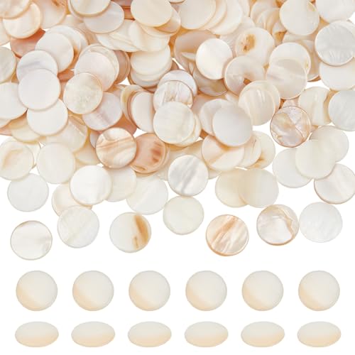 beinkmake 260 Stück Natürliches Perlmutt Mosaik Fliesen Bulk Runde Muschel Stücke für Crafts DIY Home Dekoration Mosaik Puzzles Handmade Crafts von beinkmake