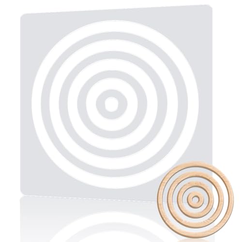 beinkmake Multi Circle Router Template Acrylic Clear Valet Tray Router Template for Woodworking Drawing Inlay Templates Charcuterie Board Craftcraft Decorative 30.0x30.0 cm von beinkmake