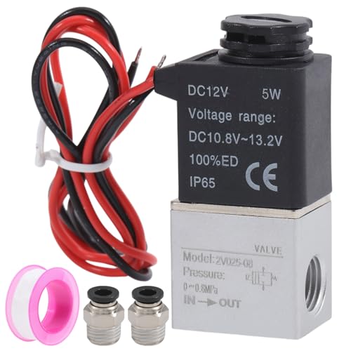 benikmake 12V Elektrisches Magnetluftventil 1/4 Zoll NPT 2 Wege 2 Positionen Pneumatik IP65 Wasserdicht 12V Elektrisches Luftventil 2V025-08 mit Netzkabel für Wasser Öl Verschiedene Gase benikmake 12V Elektrisches Magnetluftventil 1/4 Zoll NPT 2 Wege 2 Positionen Pneumatik IP65 Wasserdicht 12V Elektrisches Luftventil 2V025-08 mit Netzkabel für Wasser Öl Verschiedene Gase von beinkmake