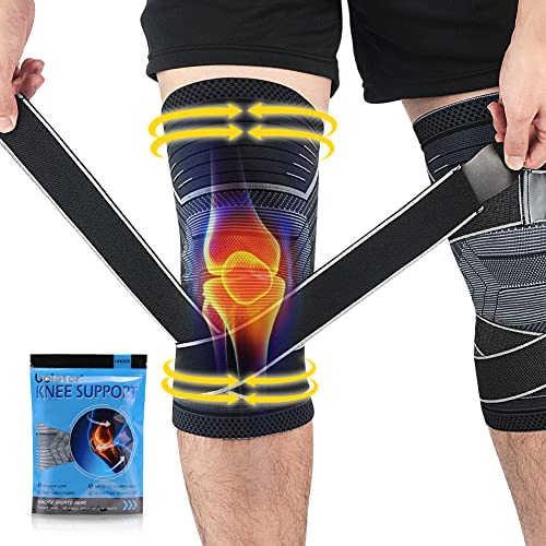 Beister Kniebandage Männer & Damen mit Klettverschluss (Paar), Elasticated Kniebandagen, Sport Knieschoner, Kniestütze, Komprimierte Medizinischer Knieschützer für Laufen, Meniskusriss, ACL, Arthritis von beister