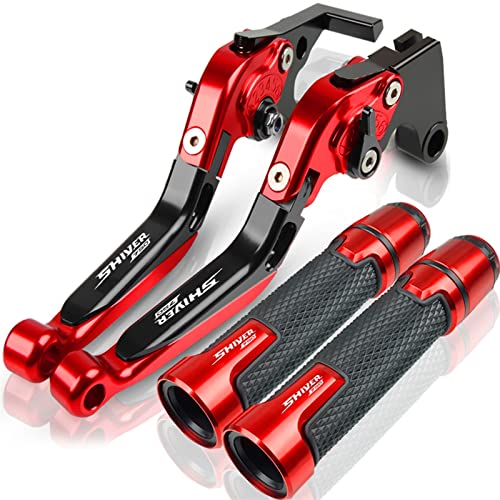 beisyy Für Aprilia SHIVER750 2007-2016 Motorrad Brems Kupplungshebel Lenker Handgriffe Einstellbare Klapp Erweiterbar CNC Zubehör Mit Logo Shiver 750 Hebel (Farbe : Rot) von beisyy