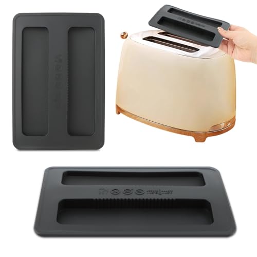 Toaster-Abdeckung, 2-Scheiben-Silikon-Toaster-Deckel, Brotback-Maschinen-Staubabdeckung, schwarze Brotmaschinen-Abdeckungen, Sandwich-Maschinenteil-Zubehör von beiyoule