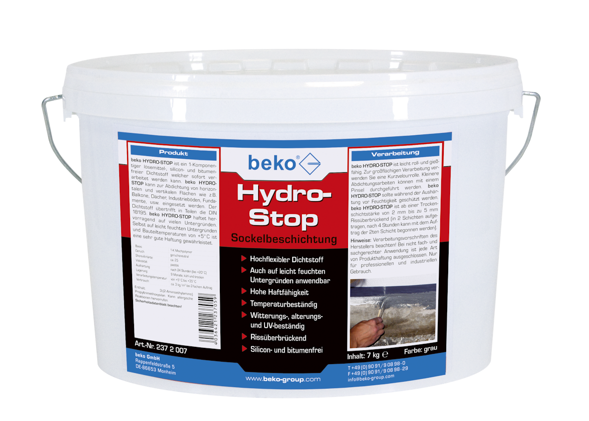 beko Hydro-Stop Sockelbeschichtung pastös 7 kg von beko