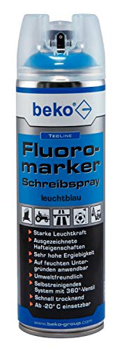 beko TecLine Fluoromarker Schreibspray 500 ml LEUCHTBLAU 294 39 500 von beko