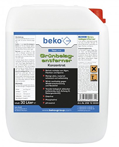 beko TecLine Grünbelagentferner -Konzentrat- 30 l Kanister 299 12 0030 beko TecLine Grünbelagentferner -Konzentrat- 30 l Kanister 299 12 0030 von beko