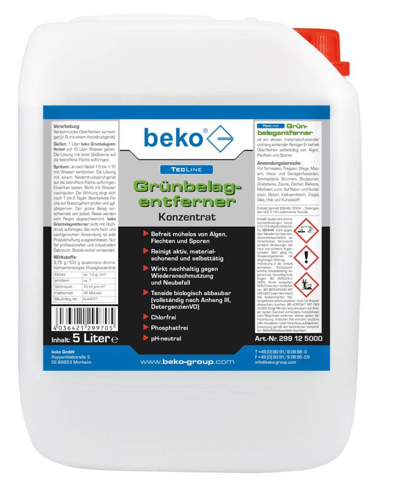 beko TecLine Grünbelagentferner-Konzentrat-30 l beko TecLine Grünbelagentferner-Konzentrat-30 l von beko