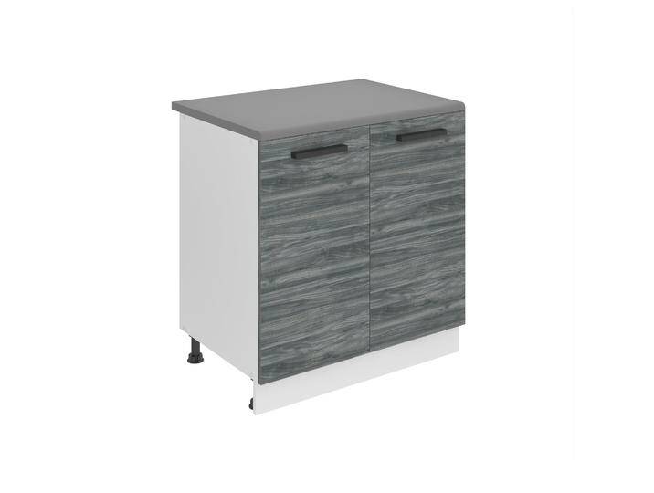 Belini Küchenschrank Premium Full Version Unterschrank 80 cm Grau Anthrazit Glamour Wood mit Arbeitsplatte Hersteller TOR SD80/0/WT/GW/B/B1/PP von belini